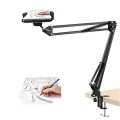 Overhead Tripod  Arm Stand with Mobile Holder for Sketching Drawing Overhead Videos High Qulaity Metal Tripod Scissor Arm Stand for Vlogs Live Youtube Facebook Tiktok. 