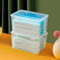 【HOT】 Dust Proof Transparent Mask Storage Box Wet Tissue Box Baby Wipes Dispenser Holder With Lid Large Capacity Mask Box New. 