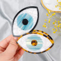 New Fahion Acetate Blue Oval Evil Eye Hair Clip / Korea In Women Large Rein hark Clip / Acrylic Bath hower Makeup Hairpin Hair Claw. 