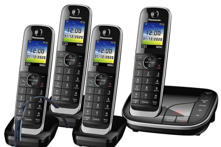 Panasonic KX-TGJ320EB Intercom plus PTCL Wireless landline Phone with Color Display Nuisance Call Blocker, Answering Machine,  Talking Caller ID, Stylish Design, Full Duple Speakers, and Free 08 Rechargeable Cells