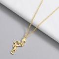 Chandler Stainless Steel Flamingo Necklace Tropical Bird Collars Gold Gold Exotic Bird Kid Jewelry Teen Party S. 