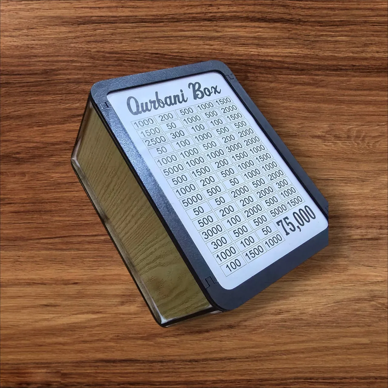 Wooden Saving Box for 75