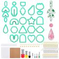142Pcs Jewelry Mold Tools for DIY Making Earrings Clay Cutters Plastic Hook with Storage Bag Cake Cookie Baking Mould. 