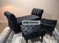 4 Seater Modern Tufted Puffy Sofa Set important Malai velvet 5 years guarantee Sale Available all colors customize. 