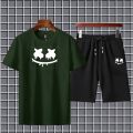 Marshmellow Printed Half Sleeves Gym wear Summer Tracksuit For Boys & Girls T-Shirt & Shorts Gym Sports Outdoor Gaming Tracksuit for Men_Boys_Girls_Women Party Wear. 