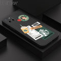 Hontinga for Realme C12/C25/C25S/Narzo 20/Narzo 30A Case New Starbucks Order Phone Case Original Square Liquid Silicone Cases Full Cover Camera Shockproof Protection Case. 