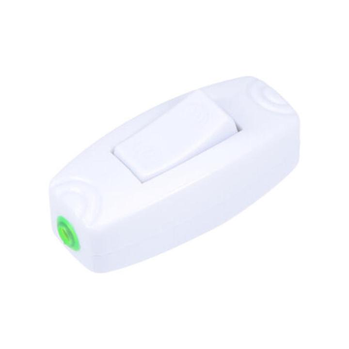 Plastic On Off Inline Cord Line Switch Bed Switch Button ON/OFF Bedside Switch 10Amp 250V Rocker switch ON OFF button bed switch for AC/DC circuits