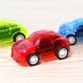 Mini Creative Pull Back Transparent Fast Cars Model Plastic Wind Up Toy. 