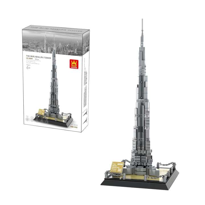 Odeez The Burj Khalifa Tower Dubai Construction Building Blocks Model 555 Pieces