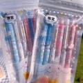 AGSEE Office Accessories Click Action Pen Signature Pen Black 0.5mm Writing Pen Cinnamoroll My Melody Stationery Cartoon Gel Pens Signing Pen Ballpoint Pressable Pens. 