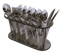 53Pcs. Cutlery Set 12 Person Serving 14-G With Stand Plain. 