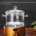 Glass Pot, Clear Glass Soup Pot, Home Cooking, Lid Included, Handle, Microwave, Open Fire, Heat Resistant, Stewing Pot. 