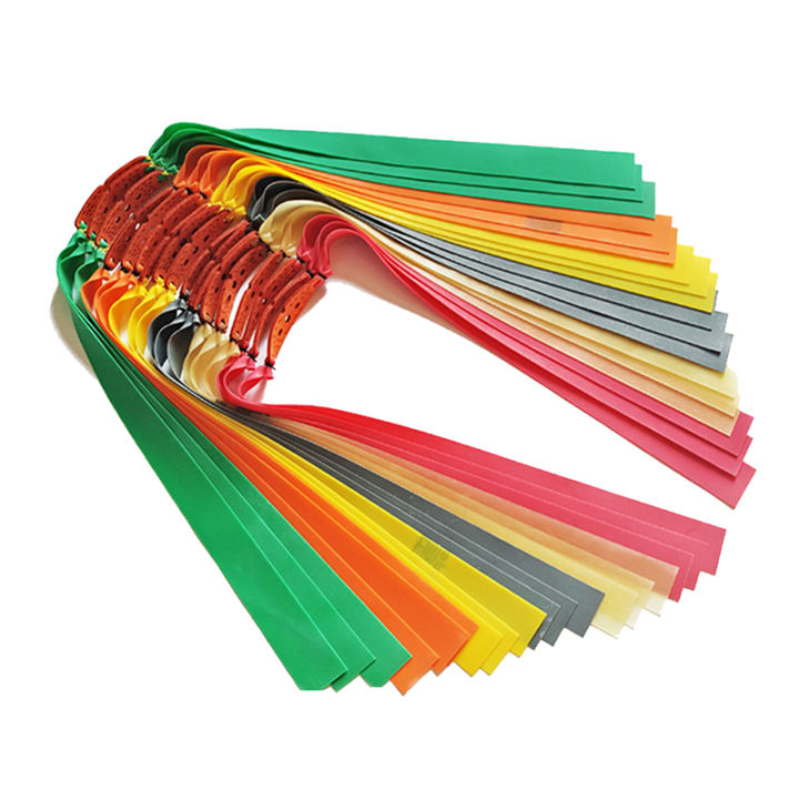 10pcs Thick Natural Latex Slingshots Flat Rubber Bands Catapult 0.65 0.75 0.8 1m