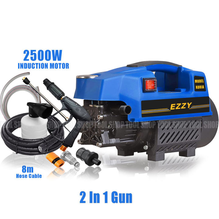 Ezzy High Pressure Washer 2500W - Induction Copper Motor -150Bar-Water from Bucket & Tap Both Function.
