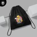 Supreme Man Black Drawstring Bag For Boys & girls. 