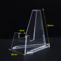Plastic Triangle Display Stand Mobile Phone Holder / Small Transparent Decorative Display Stand for Commemorative Coins. 