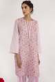 LAMA - DRESS FOR GIRLS STITCHED NATIVE EMBROIDERED SET WITH SHALWAR. 