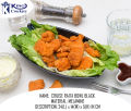 1 Piece Melamine Cruise Raita Bowl - Serving Bowl - Melamine Material - White & Black. 
