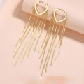 Vintage Long Thread Tassel Drop Earrings for Women Korean Fashion Jewelry Hanging Pendant. 