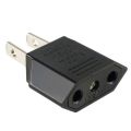 Round to Flat Power Plug Convertor - Black A. 