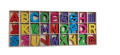 Wooden ABC Colorful Alphabets carved out Complete ABC 5 pieces for each Alphabet 1 inches. 