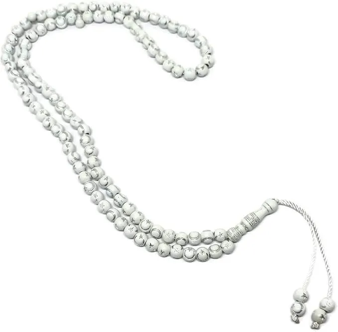Muslim%20Tasbih%20%20Moon%20Star%20Engraved%20on%20Islamic%20Religious%20Eid%20Ramadan%20Gift%20%7C%20Handmade%20Rosary%20100%20Islamic%20Prayer%20Beads%20Arabic%20String%20%7C%20white%20color%20-%20Image%203