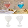 Heart Shaped Cocktail Glass Clear Drinking Cup, Glassware heart Love Shaped Clear Glass, Juice Glass for Wedding Gift Home Party. 