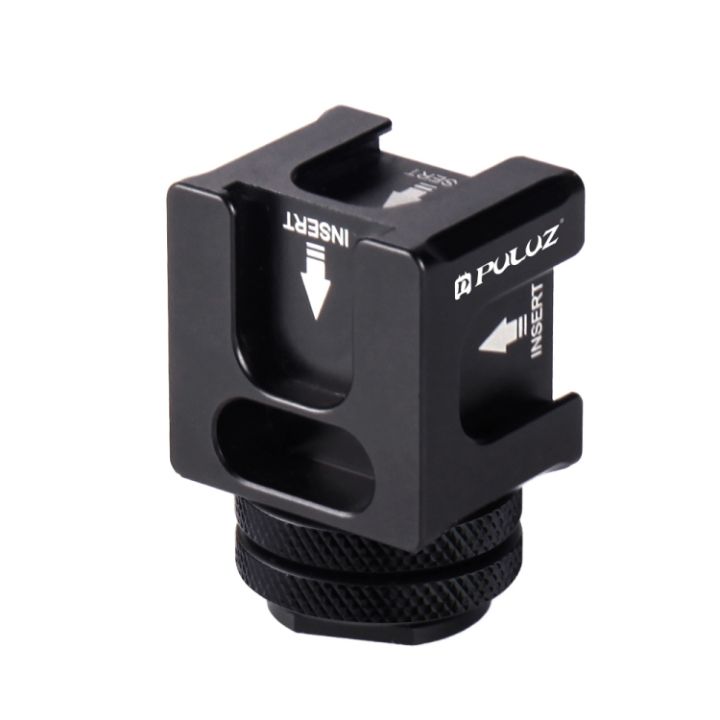 Energy - PULUZ Hot Shoe Mount To 1/4 20 Tripod_Screw Adapter Flash For DSLR Camera Rig Tripod_SLR Speed Light Camera_Accessories with Thread Screw Black