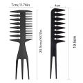 Pack Of 2 Portable Styling Comb Hairdressing Hair Comb Hair brush Professional High Quality Black Set Anti-static Makeup Haircare Hair Stylist Tool Set. 