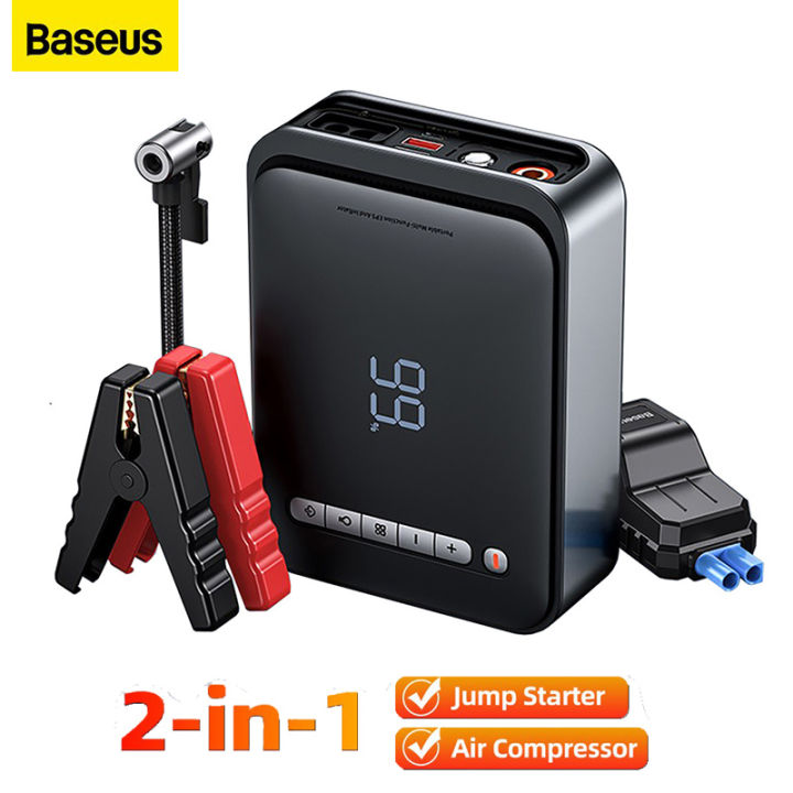 Baseus 2-in-1 Car Jump Starter with Tire Inflator Pump, Chargeable