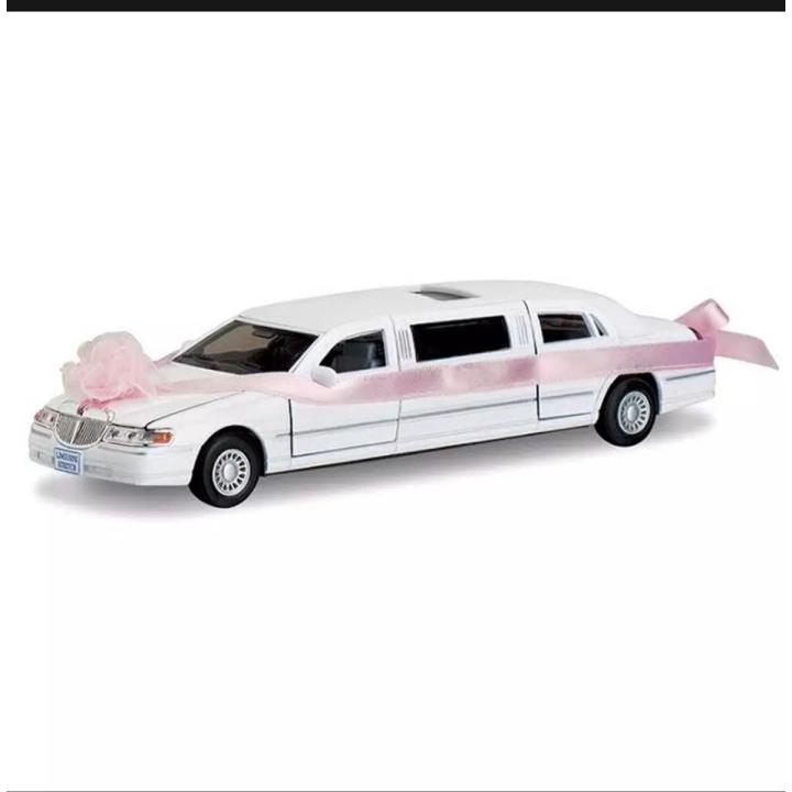 Kinsmart metal limousine car 7" die cast model car limousine toy car for kids baby