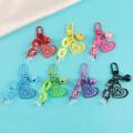 Fashion Creative Love Shaped Bell Car Keychain For Women Girls Cute Acrylic Chain Accessories Couples Bags Pendant Accessories. 