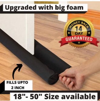 Door and Window Dust Stopper 18-44 Inches Washable Reusable Noise Reduction