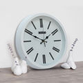 Hitco White Round Wall Clock For Office And Home - Black Number Circle Clock Wall Stylish - Step Movement Wall Clocks - Wall Clocks For Bedroom Decorating Item - Wall Clock For School / Hospital / Home / Office. 