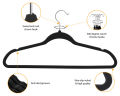 Fast Forward Premium Velvet Hangers 10 Pack - Non-Slip & Durable Clothes Hangers | Black with 360 Degree Rotatable Hook | Heavy Duty Coat Hangers. 