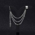 1pc Steel Punk Hiphop Leaf Cross Cone Star Earrings For Men Women Fashion Korean Idol Chain Earring Jewelry Gifts. 