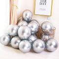SILVER METALLIC CHROME BALLOONS PACK ( PACK OF 10 SILVER BALLOONS ). 