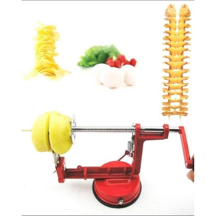 Spiral Potato Slicer King Crockery Spiral Potato Slicer & Potato Cutter - Red
