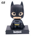 8cm Batman Big Doll Figurine Stand Bobblehead Spring Toy Car Dashboard Decor. 