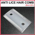 (Pack Of 6) Anti Lice Hair Comb (White) Kanghi Kangi Plastic, Antilice Comb, Nit Comb, Nit Combs, Anti Lice Comb Plastic, Head Lice Remover, Louse Brush Removes Nits, Head Lice And Eggs Removal, Lice Cleaner, Lice Cleaning Dandruff Remover Brush. 