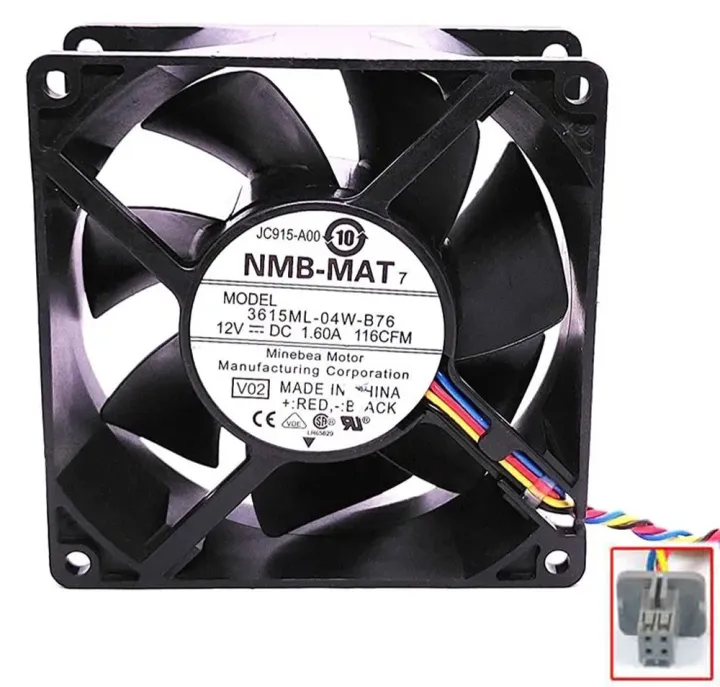 NMB-MAT%20Minebea%203615ML-04W-B76%20Server%20-%20Square%20Fan%20V02,%20sq92x92x38,%2012V%201.60A%20-%20Image%205