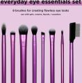 Real Techniques Eye Makeup Brush Set – Everyday Eye Essentials Kit (9 Pcs) | Professional Eyeshadow Brushes for Blending, Liner, Crease, Smudge & More. 