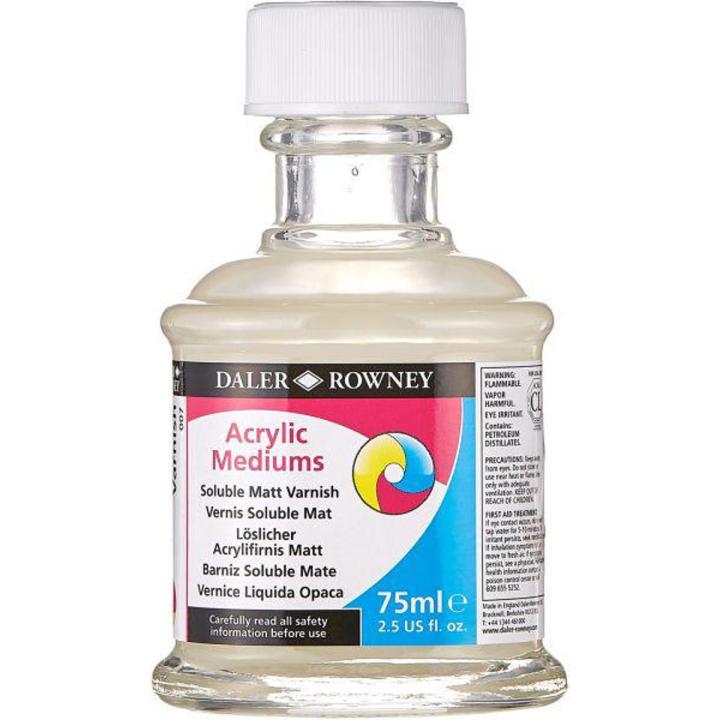 Daler Rowney Acrylic Soluble Matt Varnish 75 ml Mediums