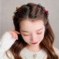 Korean Fashion Braided Duckbill Clip Female Bangs Side Hairpin Broken Hair Finishing Accessories. 