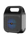 KTS 1837 Portable Bluetooth Speaker 4 Inch with LED Light FM Radio USB SD Card Support and Solar Charging. 
