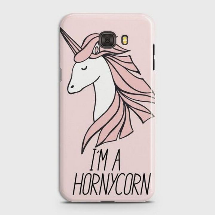 Samsung C7 Cover - SkinLee HQ Hard Case - Naughty Unicorn - SKINLEE-473-1-229-105