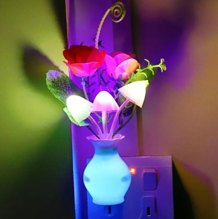 mashroom night light best Limited Offer New automatic Fashion Night Light Romantic Multi Colorful Sensor LED Mushroom Night Light Wall Lamp , mushroom lamp , mushroom night switch lamp , mushroom sensor lamp Insaaf  Store Hub