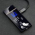 Lighter Rechargeable New Windproof and Durable Zodiac Good-looking Trendy Black Technology Fingerprint Sensor Cigarette Lighter. 