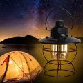 LED Lantern Vintage Portable Camping Light Type-C USB Rechargeable Tent Lamp Daily Waterproof for Hiking Fishing Emergency Lamp. 