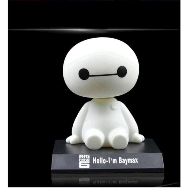 2022 NEW Big Hero 6 Baymax Toy Model Dolls PVC 12cm Lovely Cute Automobile Head Shaking Action Figure GIFT